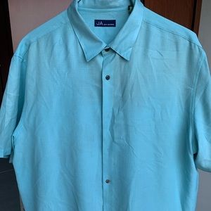 XXL aqua blue button up